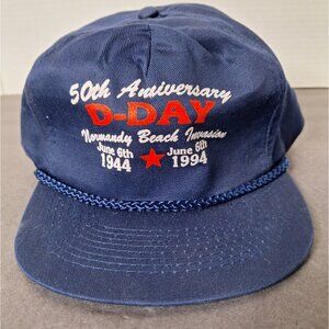 50th ANNIVERSARY D-DAY HAT VINTAGE! NORMANDY Beach Invasion 1944-1994